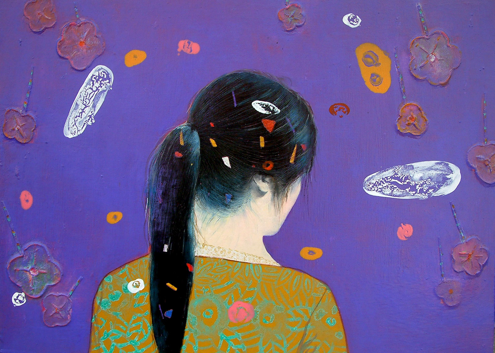 내맘속의정원-꿈을꾸다, 72x53cm, mixed media, 2015