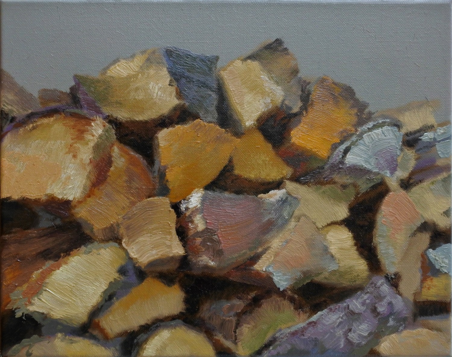 Holzsplitter_24x30cm_린넨천에 유채_2011
