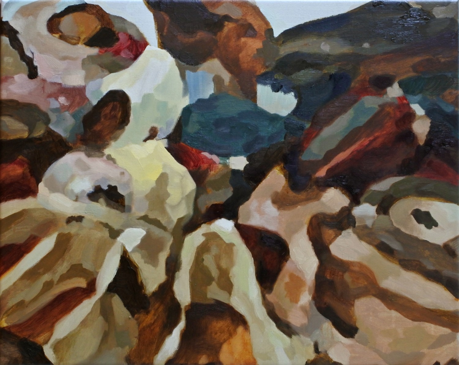 Haufen II_40x50cm_린넨천에 유채_2015