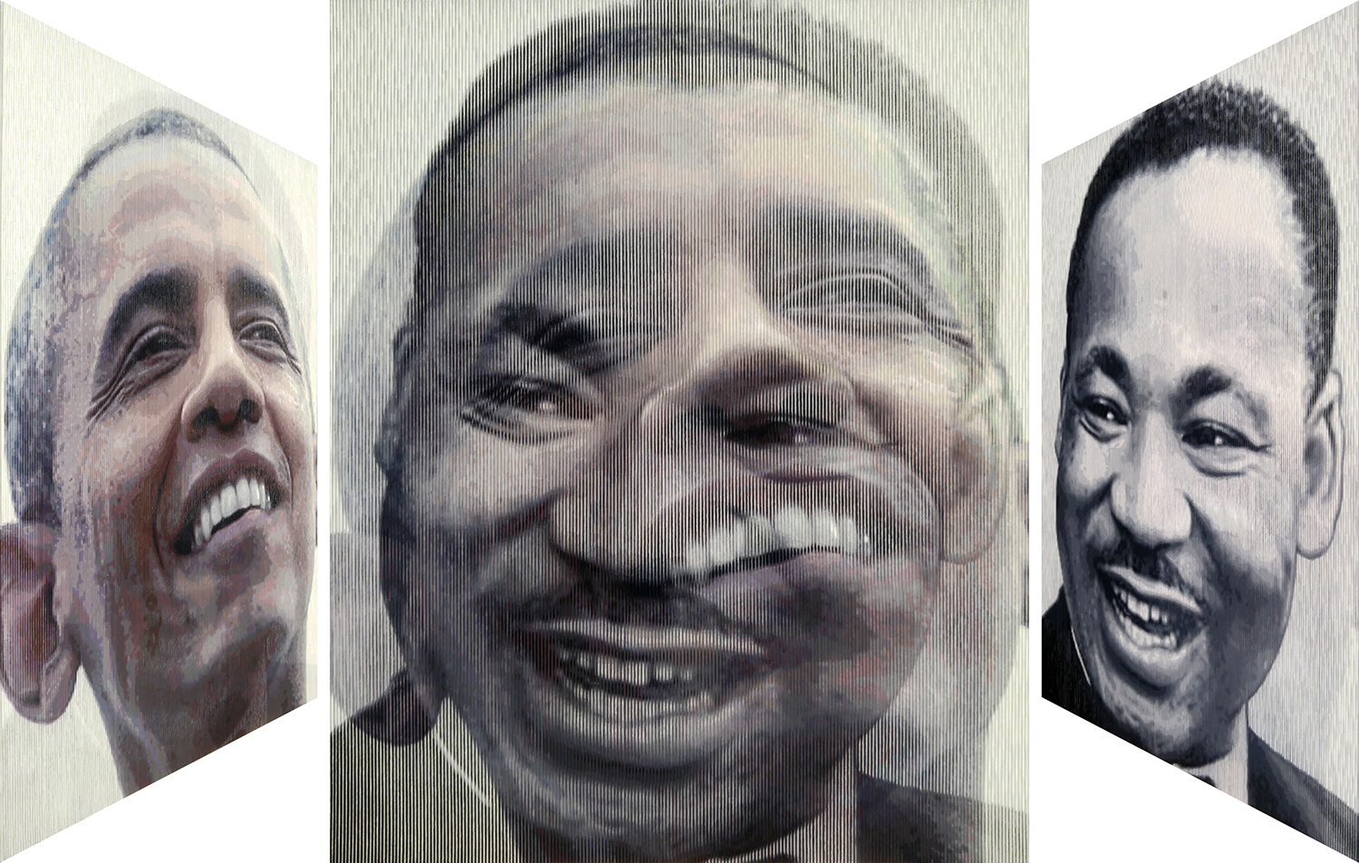 Lee Youngha, I have a dream_Barack Obama & Martin Luther King Jr. IV, 130.3x162.2cm, oil on canvas, 