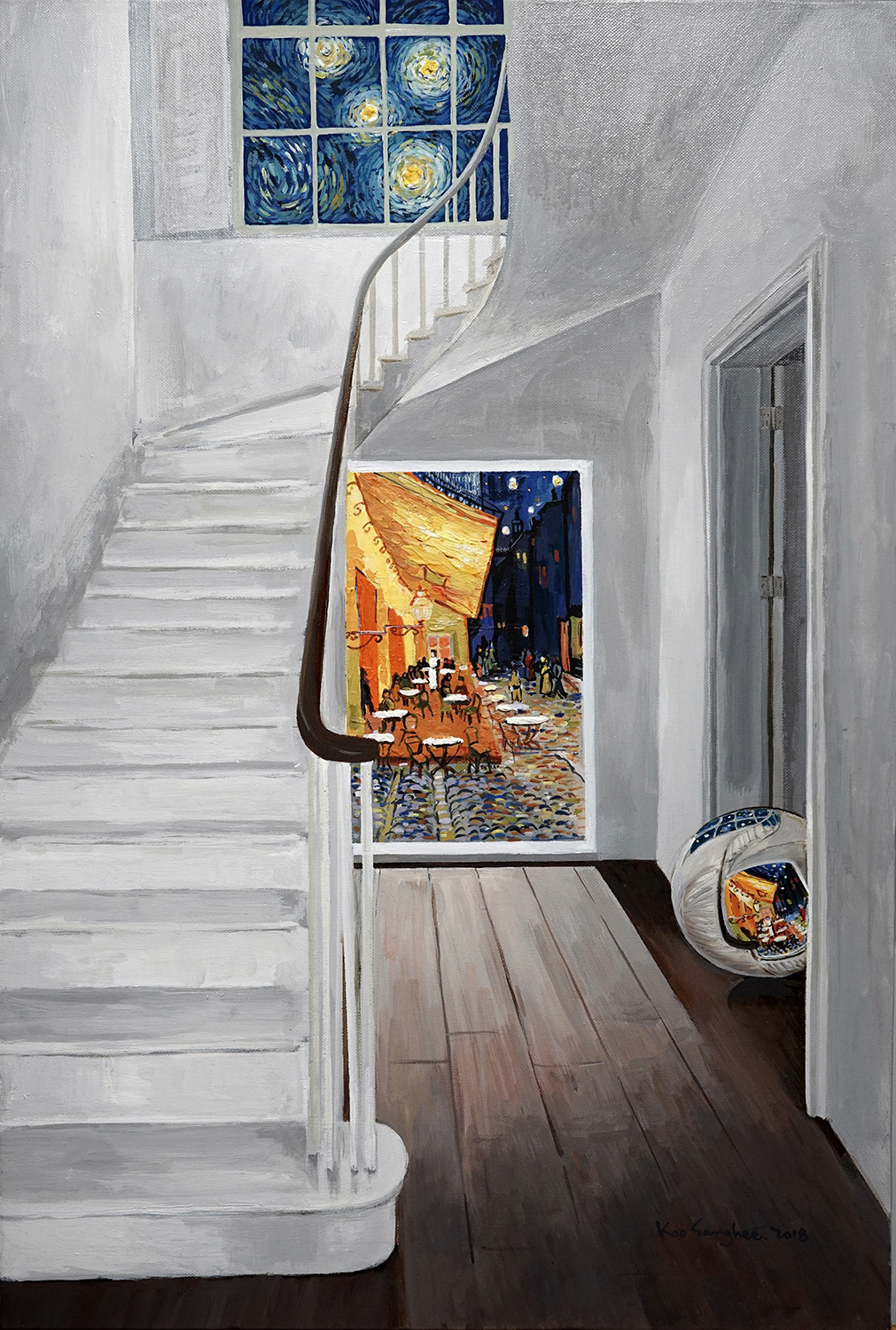 Koo Sanghee, Hommage to Gogh, 60.6cmX40.9cm, Acrylic on Canvas, 2018