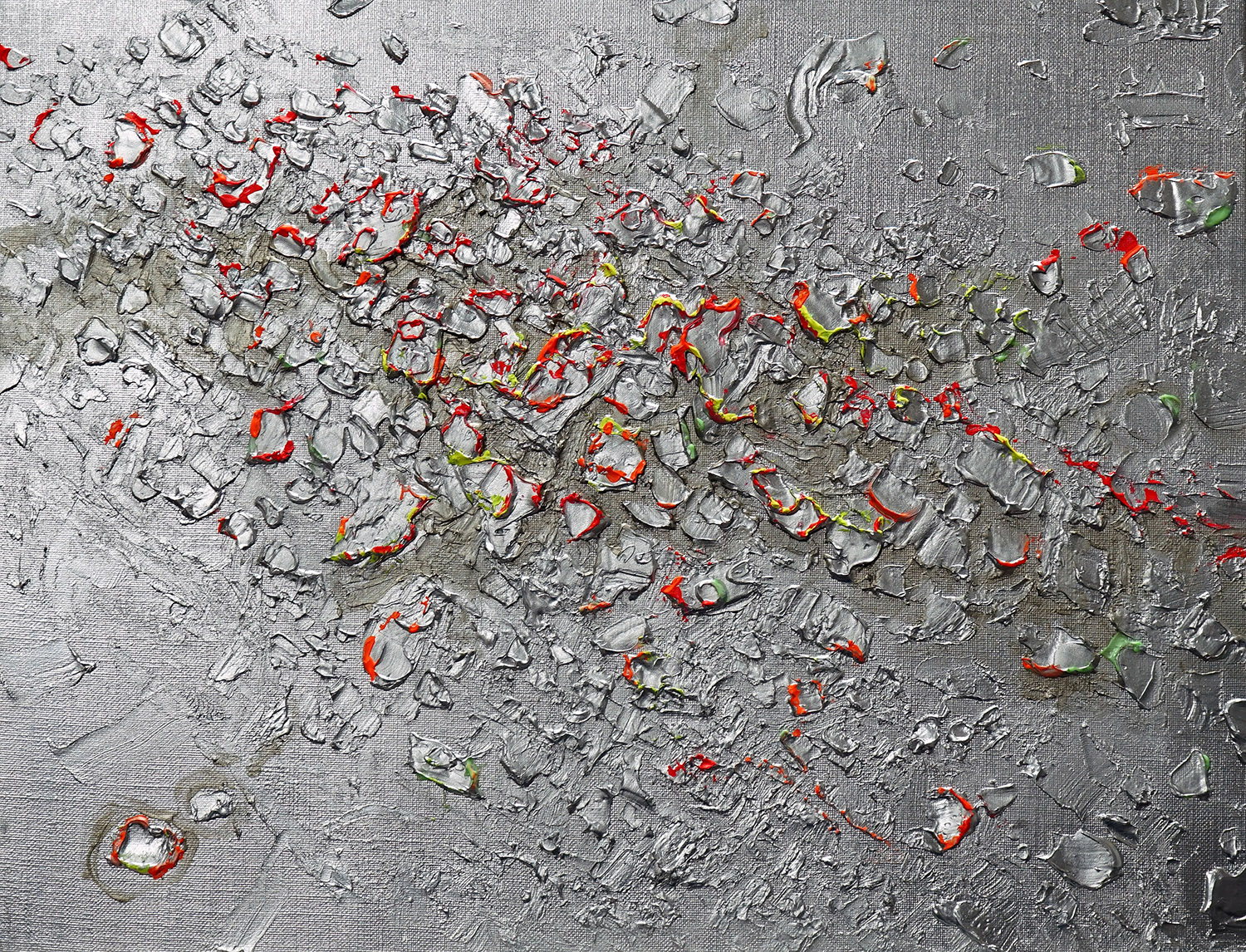 Lee Ikryeol, Old comet story(silver) , Acrylic and mixed media, 53cmX40.9cm, 2018