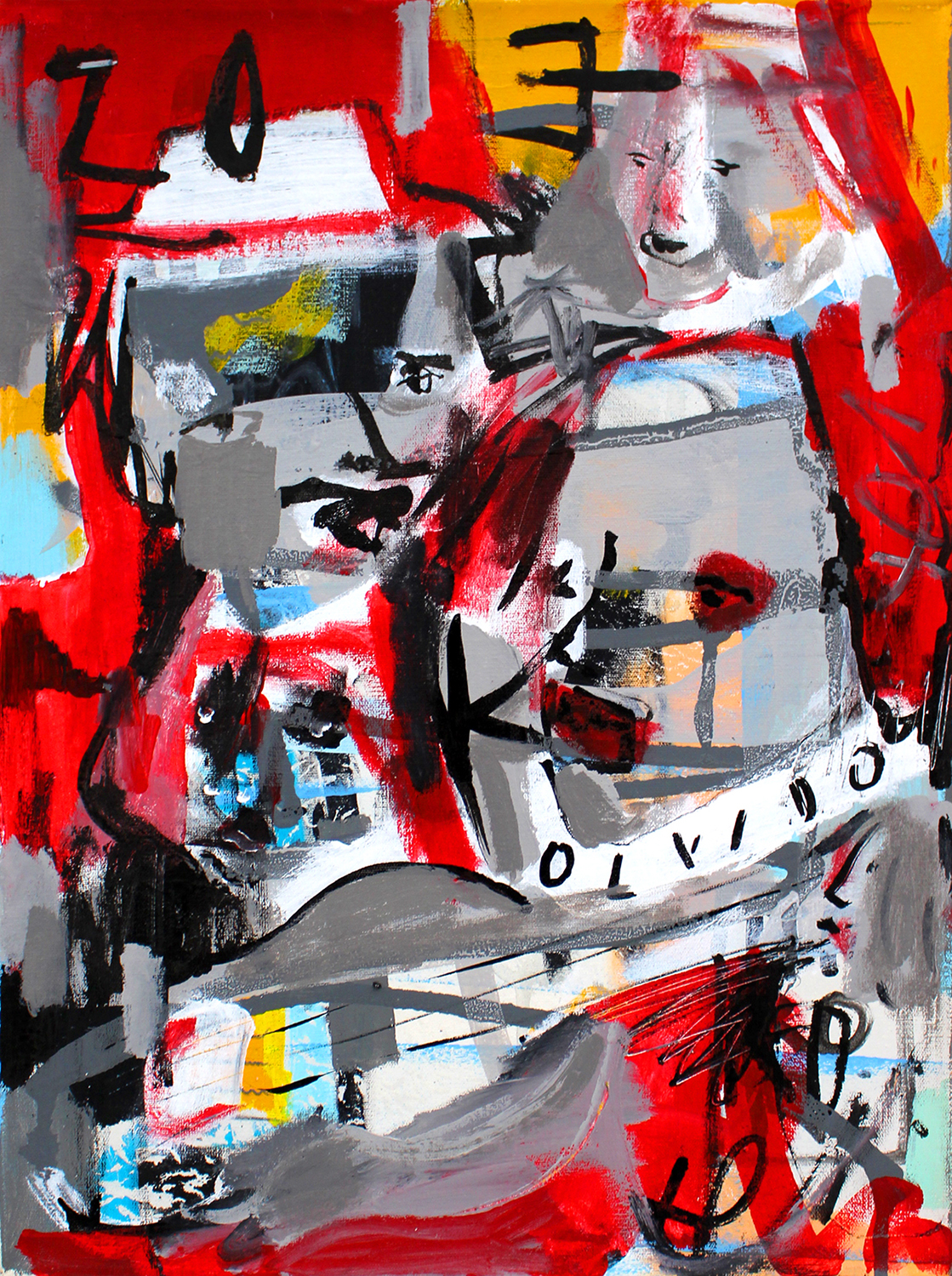 Tec Fase, olvido, 30x40cm, acrylic on canvas, 2017