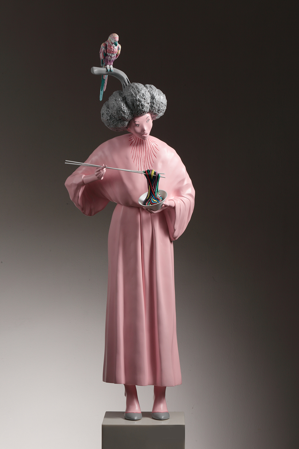 Yoon Jinsub, La Vie En Rose, painted on F.R.P., 40x30x116(h)cm, 2017, 1 of 7