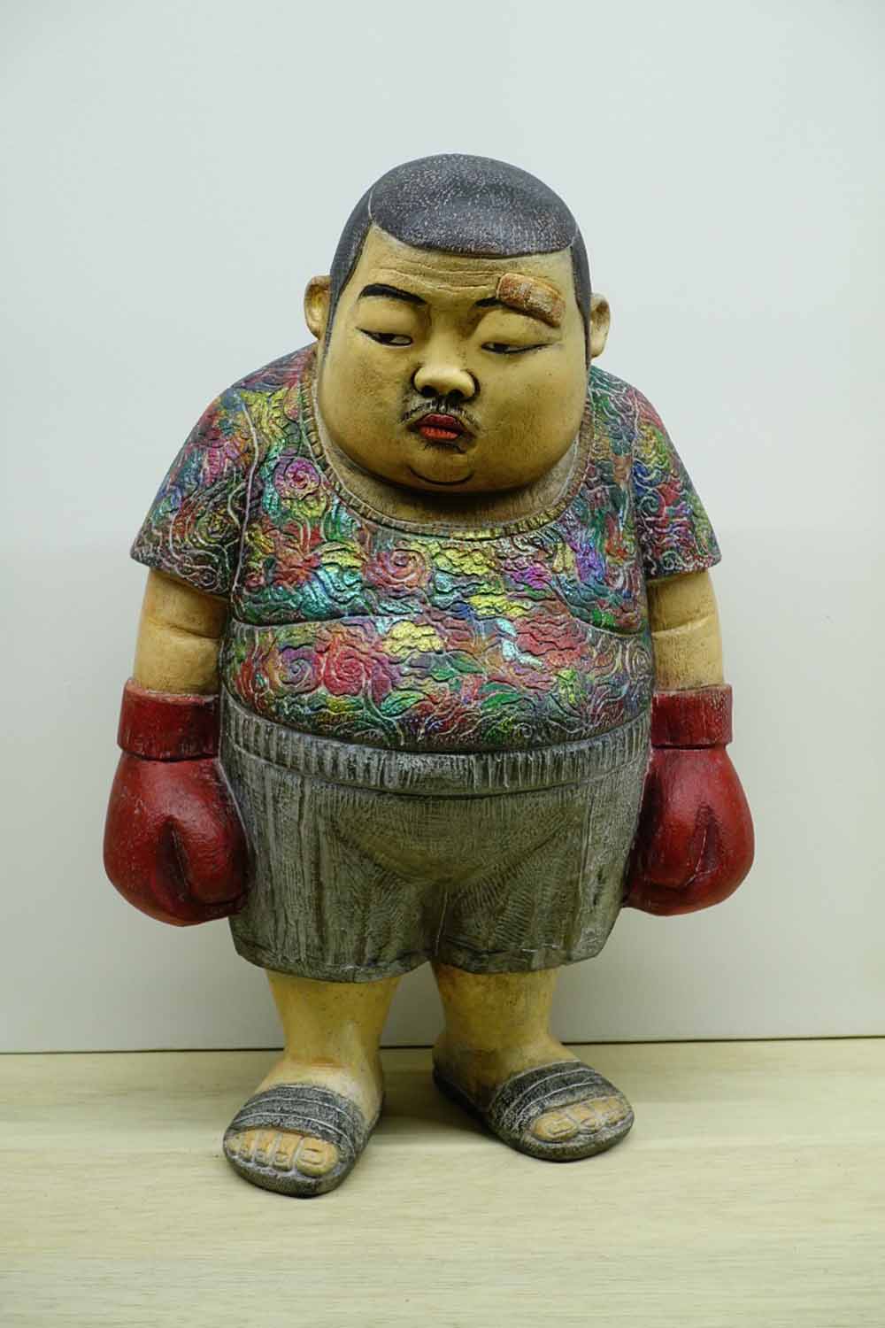 Kim Wongeun, Angry Boxer, 30x19x47(h)cm, painted on Resin & Epoxy, 2018Ap. i of vi