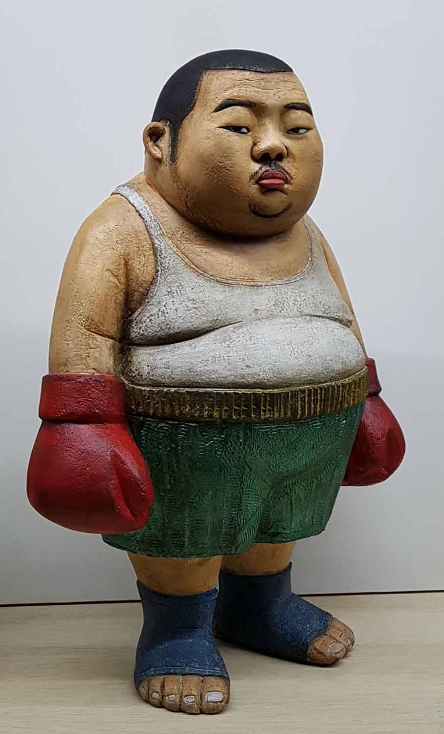 Kim Wongeun, Hungry Boxer, 35x20x53(h)cm, painted on Resin&Epoxy, 2018 Ap. i of vi