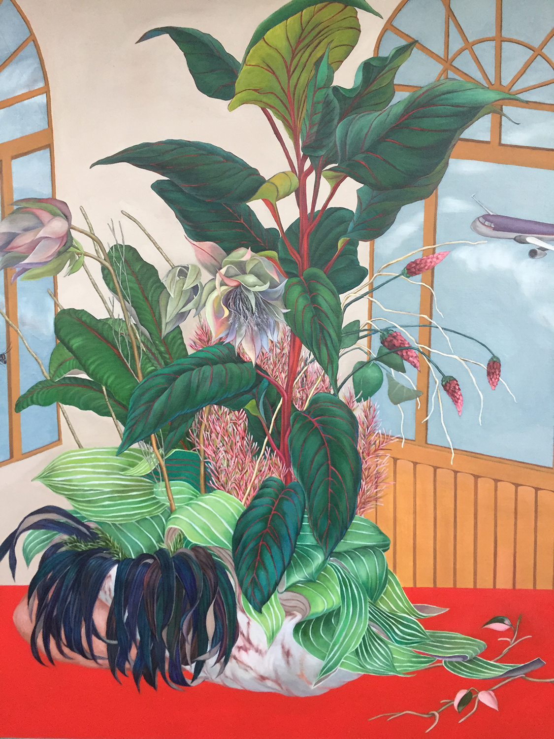 Oh Young, any plant, 73x61cm, oil on canvas, 2018