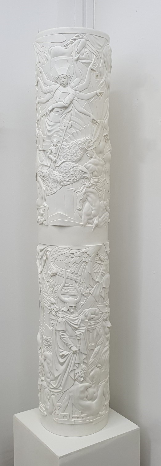 Yoon Dujin, Guardian Angel, 35(지름)x200(h)cm, Resin, 2023