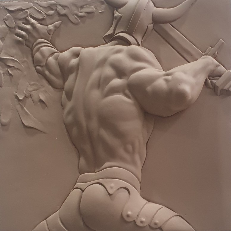 Yoon Dujin, Guardian Angel, 29x28cm, Resin, 2023