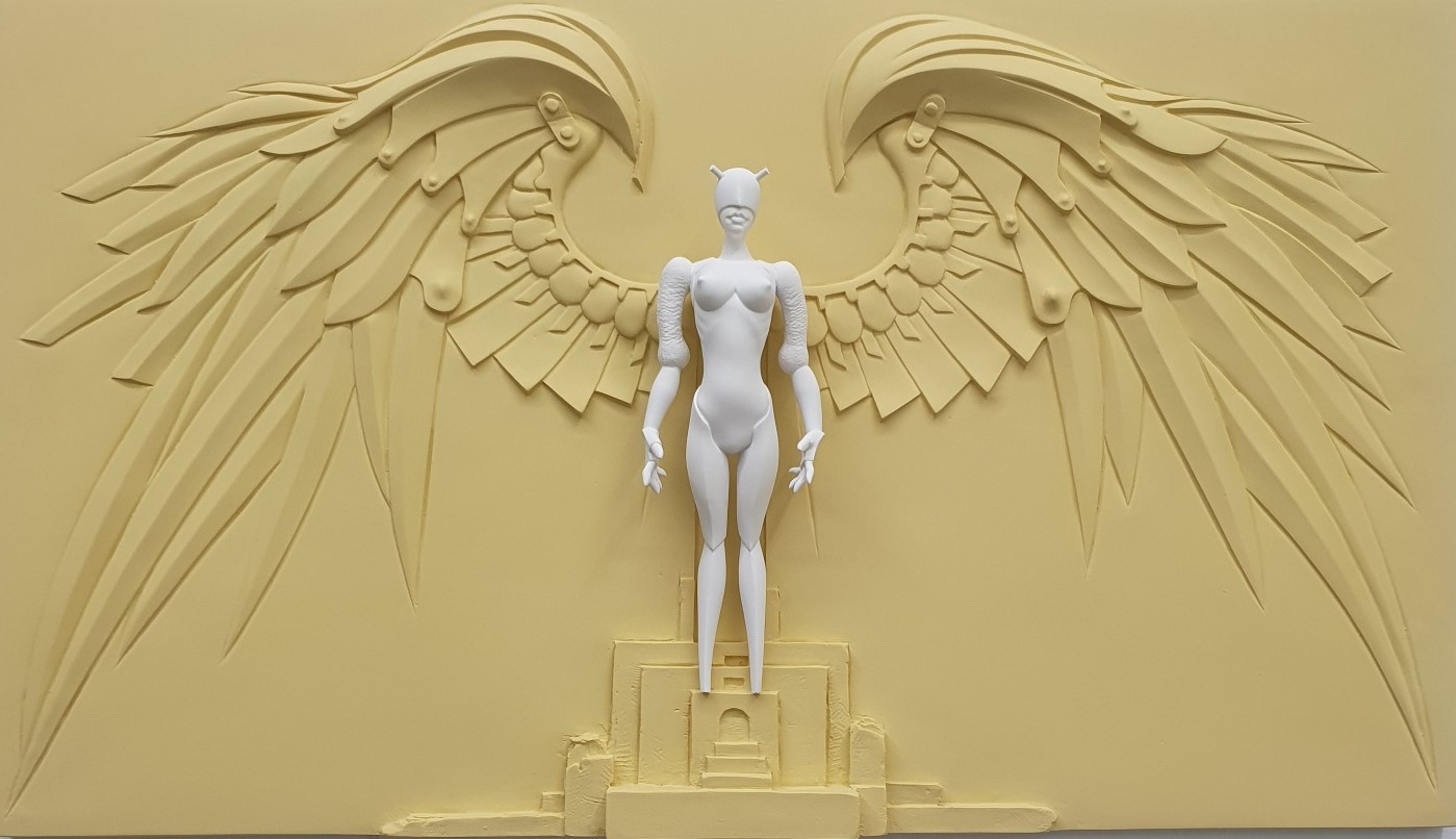Yoon Dujin, Guardian Angel, 79x45cm, Resin, 2023