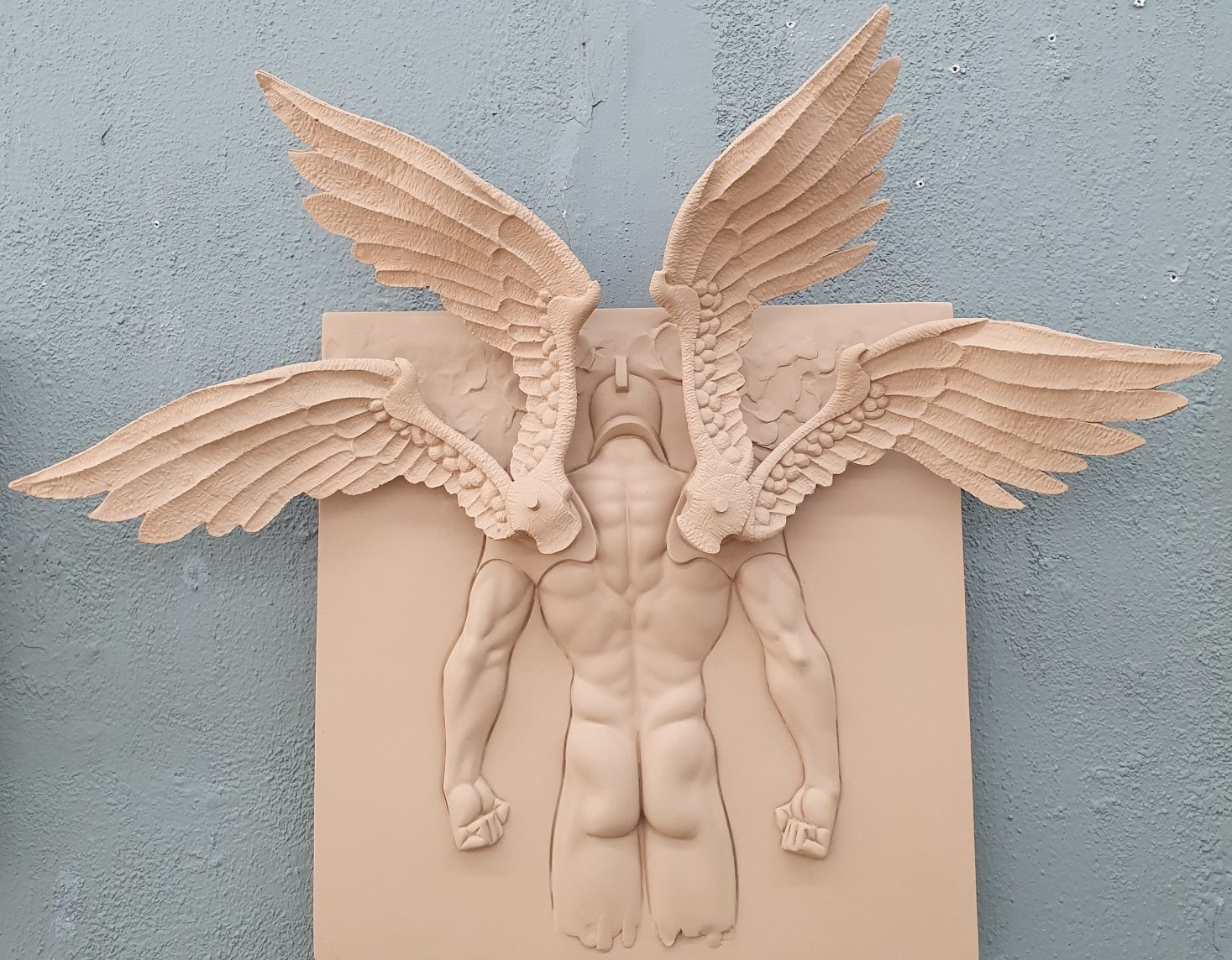 Yoon Dujin, Guardian Angel, 60x49cm, Resin, 2023