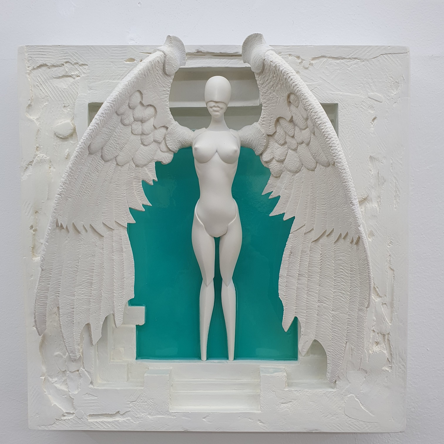 Yoon Dujin, Guardian Angel, 35x35cm, Resin, Crystal Resin, 2023-3