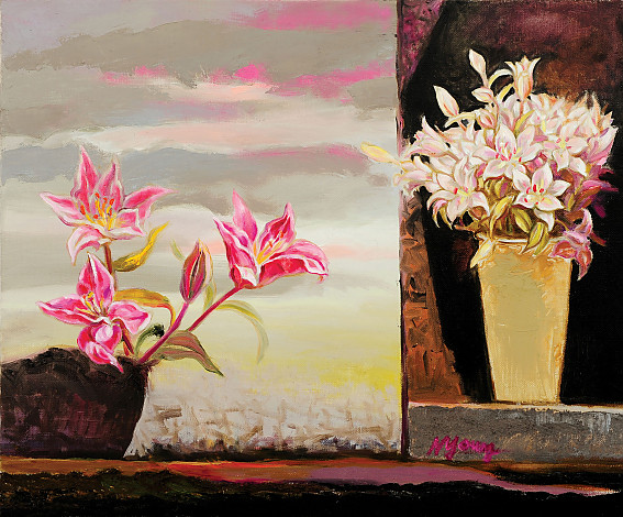 이중주-15, 45.5x38cm, Mixed media on canvas, 2011