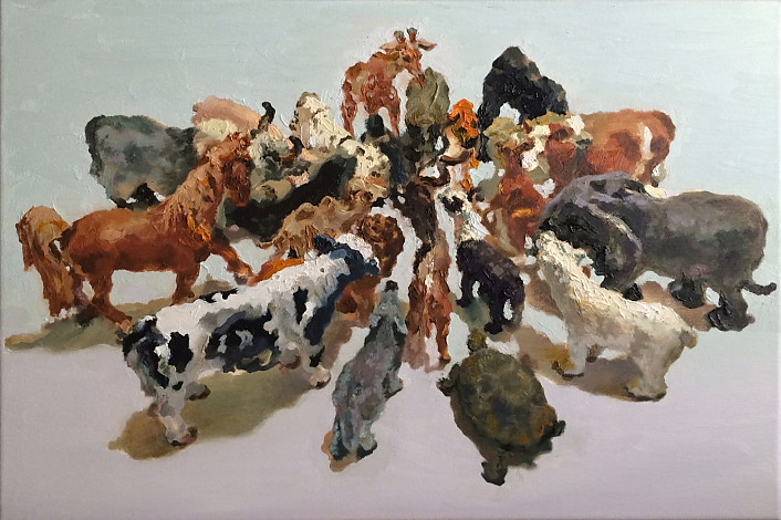 Miteinander I_40x60cm_린넨천에 유채_2013
