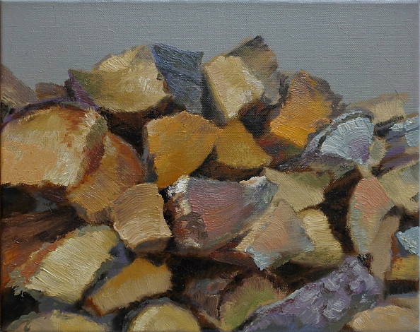 Holzsplitter_24x30cm_린넨천에 유채_2011