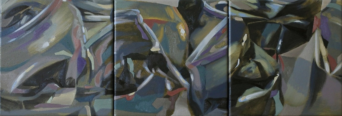 Haufen III (3 pieces)_각26x25cm_린넨천에 유채_2015