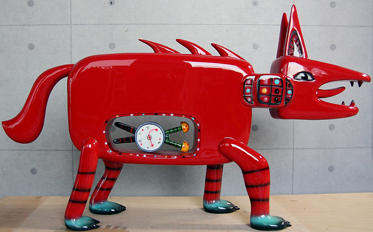 2009 [Fox,series  Red] 120x60x150cm painting on FRP