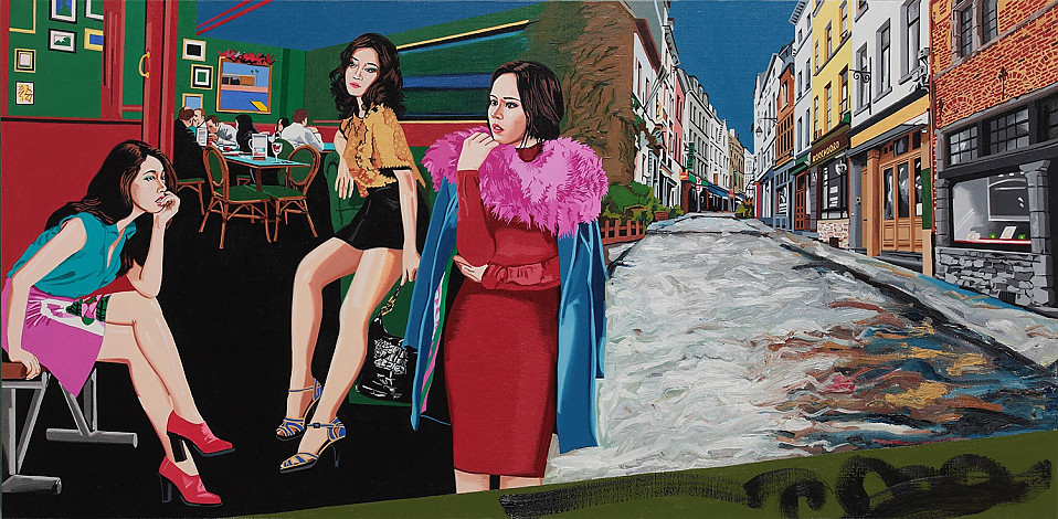 Lee Hwabaek, an avenue #4 , 120x60cm, oil on canvas , 2015