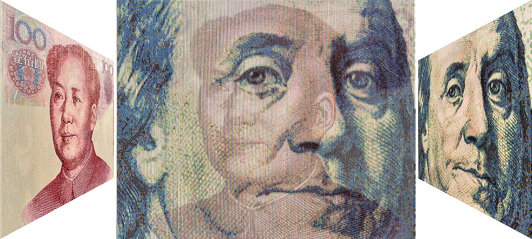 Lee Youngha, Mao Zedong & Benjamin Franklin IV, 162.2x130.3cm, oil on canvas, 2015, 180,000HKD