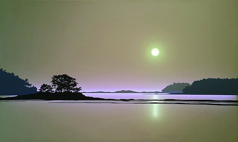 Park Jinwon, Genesis, 160x97cm, acrylic on canvas, LED, 2015
