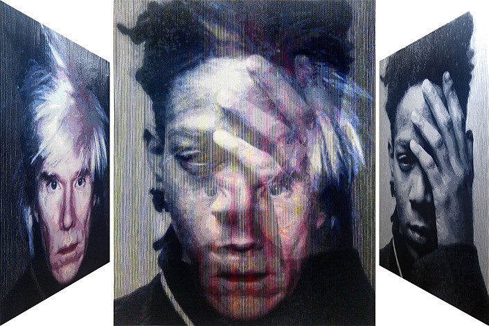 Lee Youngha, Andy Warhol & Jean Michel Basquiat III, 130.3x162.2cm, 2017
