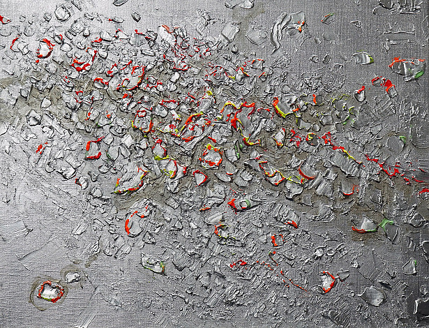 Lee Ikryeol, Old comet story(silver) , Acrylic and mixed media, 53cmX40.9cm, 2018