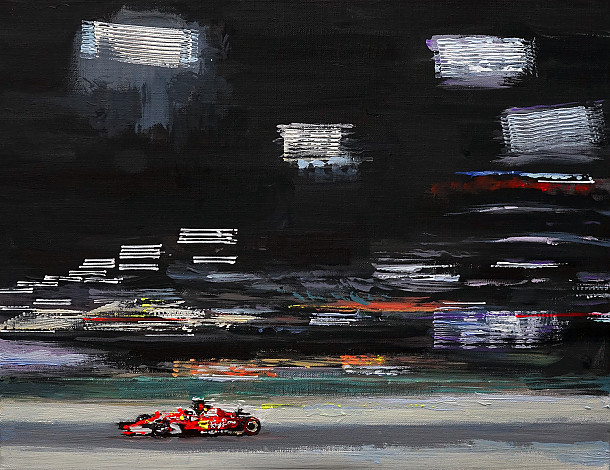 Lee Ikryeol, Singapore GP, acrylic on canvas, 53cmX 45.5cm, 2018