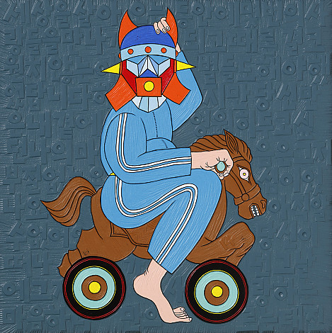 Seong Taejin, While I have lived for the world, acrylic_and_ink_on_embossedwoodpanel_60x60cm2014