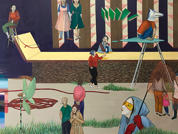 Oh Young, With a misunderstanding, 116.8x91cm, Oil on canvas, 2018