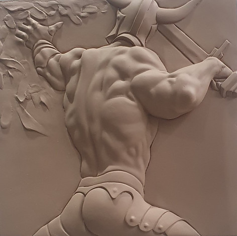 Yoon Dujin, Guardian Angel, 29x28cm, Resin, 2023
