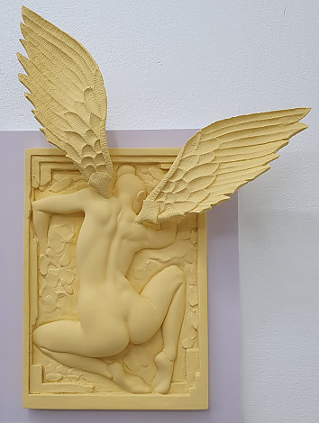 Yoon Dujin, Guardian Angel, 26x42cm, Resin, 2023