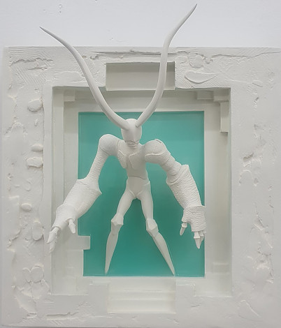 Yoon Dujin, Guardian Angel, 35x35cm, Resin, Crystal Resin, 2023