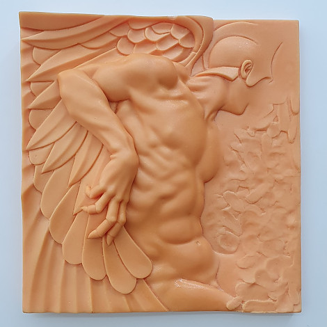 Yoon Dujin, Guardian Angel, 26x25cm, Onix Powder, 2023