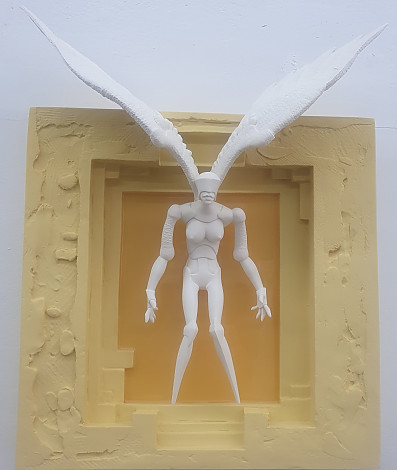 Yoon Dujin, Guardian Angel, 35x35cm, Resin, Crystal Resin, 2023-2
