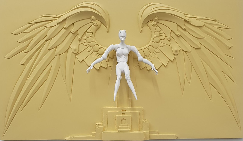 Yoon Dujin, Guardian Angel, 79x45cm, Resin, 2023-1