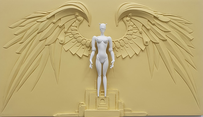 Yoon Dujin, Guardian Angel, 79x45cm, Resin, 2023
